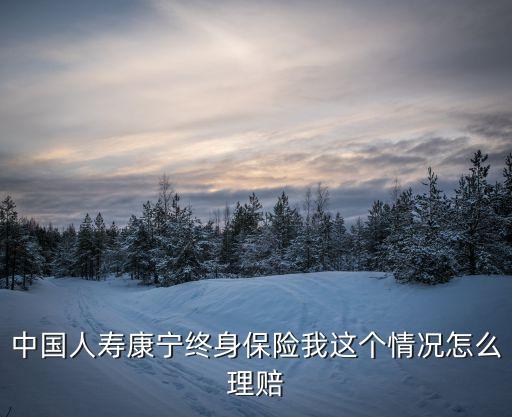 中國人壽康寧終身保險我這個情況怎么理賠