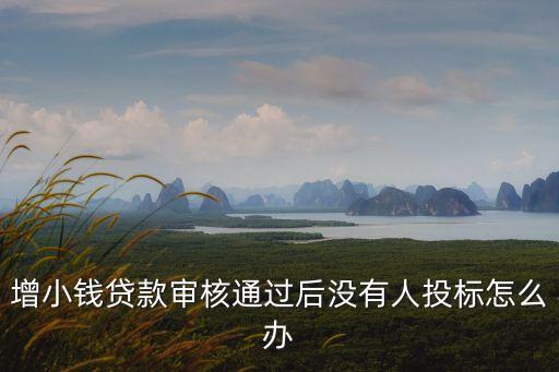 增小錢貸款審核通過后沒有人投標(biāo)怎么辦