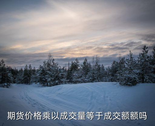 期貨價格乘以成交量等于成交額額嗎