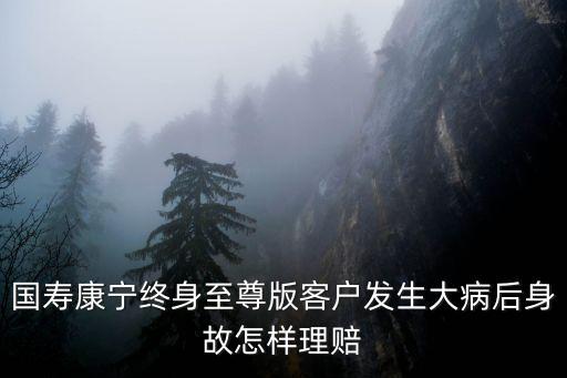 康寧終身保險(xiǎn)怎么理賠，中國(guó)人壽康寧終身保險(xiǎn)我這個(gè)情況怎么理賠