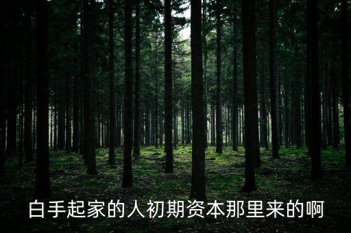 做生意的資本怎么來(lái)的，成功的生意人的起步資金是從哪來(lái)的