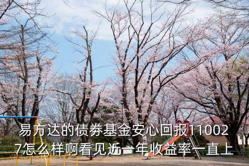 易方達的債劵基金安心回報110027怎么樣啊看見近一年收益率一直上