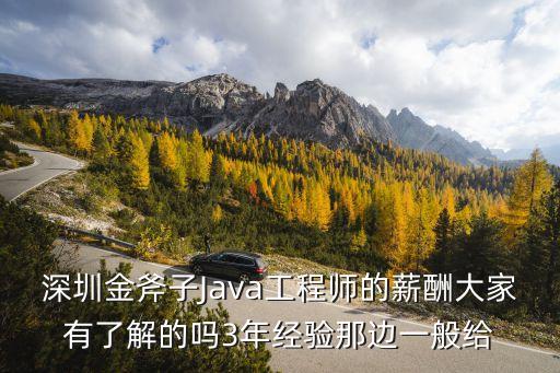 深圳金斧子Java工程師的薪酬大家有了解的嗎3年經(jīng)驗(yàn)?zāi)沁呉话憬o