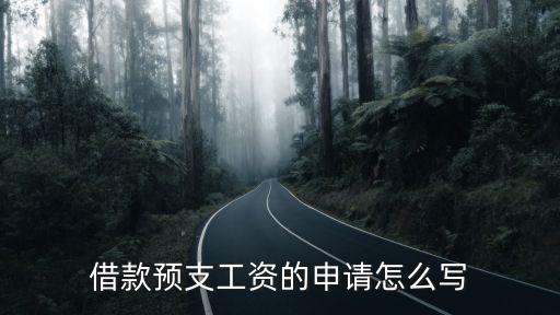 借款預(yù)支工資的申請怎么寫