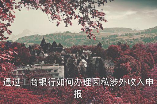 通過工商銀行如何辦理因私涉外收入申報(bào)