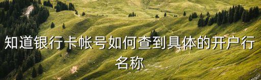 怎么用銀行卡查開戶行，怎樣查詢銀行卡的開戶行