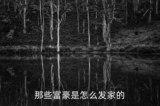 那些富豪是怎么發(fā)家的