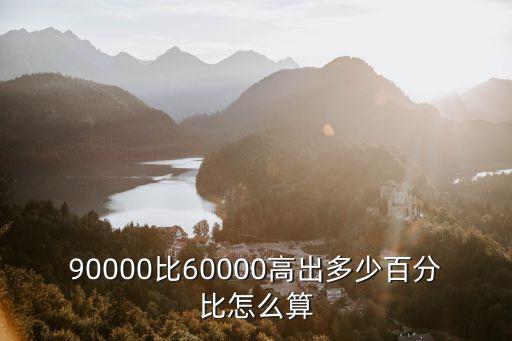 90000比60000高出多少百分比怎么算