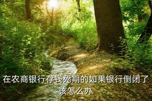 農(nóng)商銀行倒閉了怎么辦，農(nóng)商銀行倒閉保本理財(cái)怎么辦