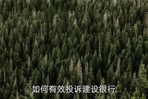 怎么投訴建行工作人員，如何有效投訴建設(shè)銀行