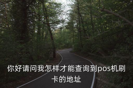 你好請問我怎樣才能查詢到pos機刷卡的地址