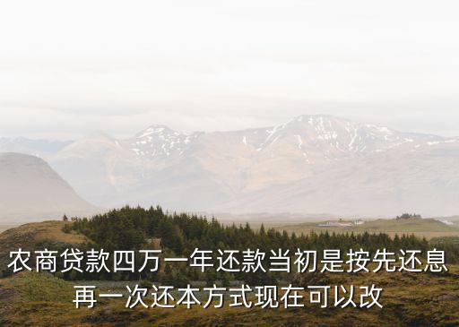 農(nóng)商靈活金怎么還款的，農(nóng)商麻利貸款先息后本的還款方式共貸了26萬利息7厘貸了三