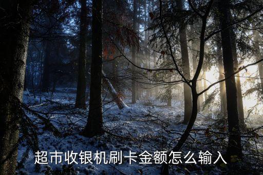 刷卡機(jī)金額30怎么輸，超市收銀機(jī)刷卡金額怎么輸入