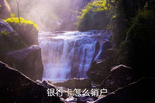 銀行卡怎么銷(xiāo)戶