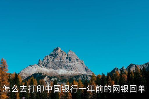 怎么去打印中國銀行一年前的網(wǎng)銀回單