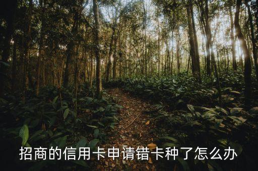 招行卡申請錯(cuò)了怎么辦，招商的信用卡申請錯(cuò)卡種了怎么辦
