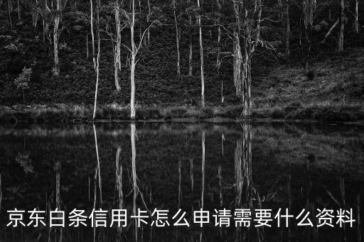 京東白條信用卡怎么申請需要什么資料