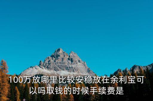 100萬(wàn)放哪里比較安穩(wěn)放在余利寶可以嗎取錢的時(shí)候手續(xù)費(fèi)是