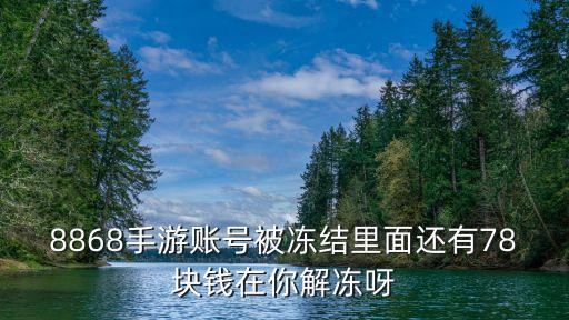 8868賬戶被凍結(jié)怎么辦，8868手游賬號被凍結(jié)里面還有78塊錢在你解凍呀
