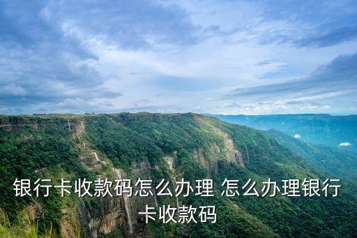 銀行卡收款碼怎么辦理 怎么辦理銀行卡收款碼