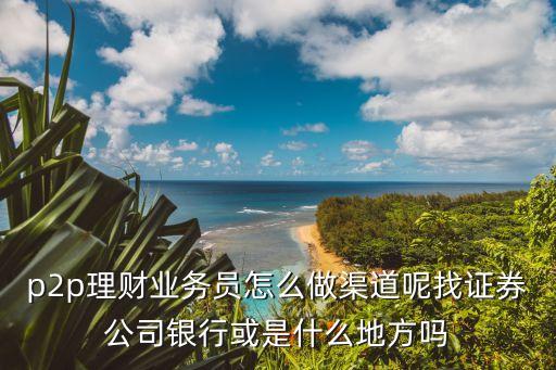p2p業(yè)務(wù)員怎么做的，從事p2p行業(yè)主要工作是干什么