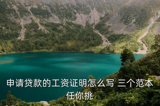 個(gè)人工資貸款申請書怎么寫，申請個(gè)人工資貸款怎么寫 急