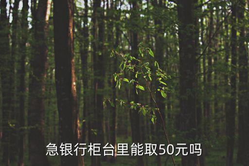 怎么到銀行取50，急銀行柜臺(tái)里能取50元嗎