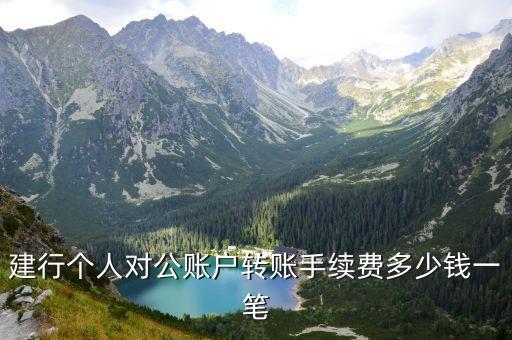 個(gè)人轉(zhuǎn)對公賬戶怎么轉(zhuǎn)賬手續(xù)費(fèi)是多少錢，工行私對公轉(zhuǎn)賬手續(xù)費(fèi)多少