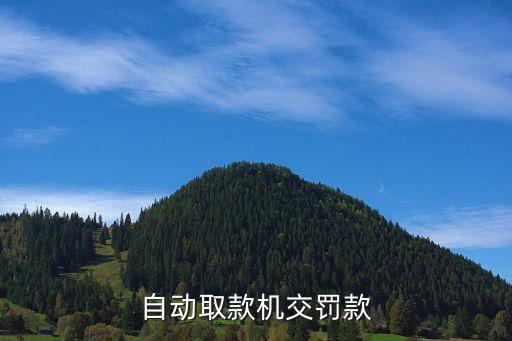取款機怎么叫交通罰款，ATM交交通罰款代碼有X怎么輸