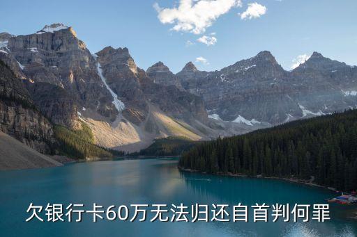 欠銀行卡60萬無法歸還自首判何罪