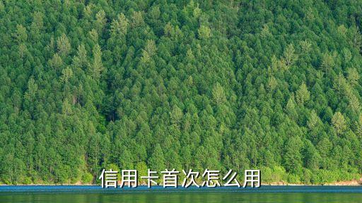 信用卡首次怎么用