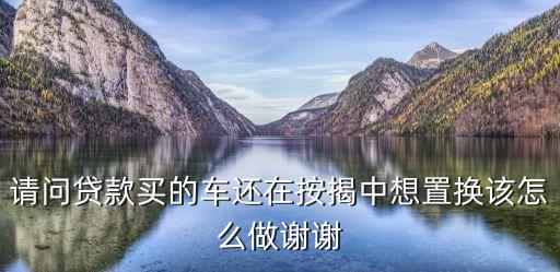 貸款車怎么置換，借條置換汽車怎么弄