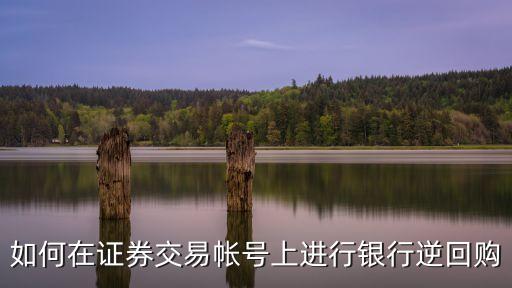 逆回購(gòu)怎么買，如何在證券交易帳號(hào)上進(jìn)行銀行逆回購(gòu)