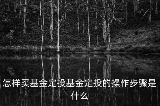 怎樣買基金定投基金定投的操作步驟是什么