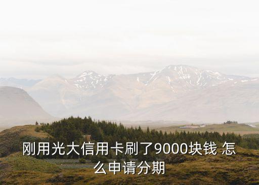 信用卡刷爆了怎么貸款，剛用光大信用卡刷了9000塊錢 怎么申請分期