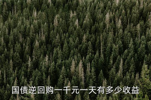 1天期逆回購(gòu)盈利怎么看，弱問1天回購(gòu)的收益