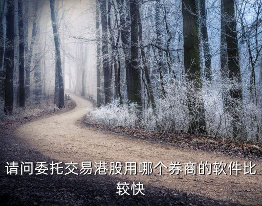 請問委托交易港股用哪個券商的軟件比較快