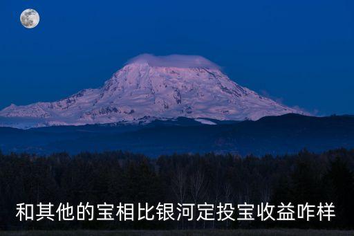 和其他的寶相比銀河定投寶收益咋樣
