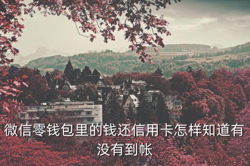 微信零錢包里的錢還信用卡怎樣知道有沒有到帳
