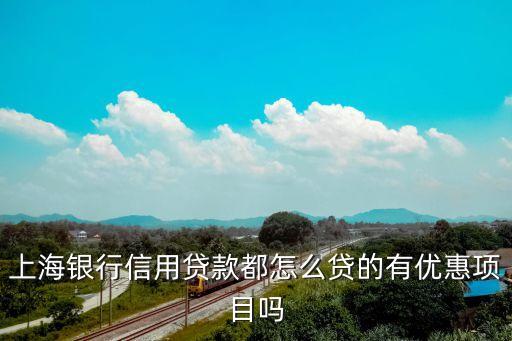 上海銀行信用貸款都怎么貸的有優(yōu)惠項目嗎