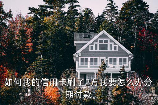如何我的信用卡刷了2萬我要怎么辦分期付款
