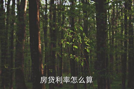 住房貸款利率怎么算，房屋貸款利率要怎么算