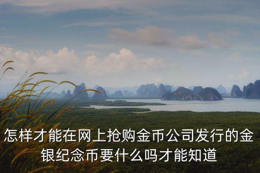 怎樣才能在網(wǎng)上搶購金幣公司發(fā)行的金銀紀(jì)念幣要什么嗎才能知道