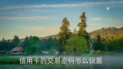 信用卡的交易密碼怎么設(shè)置