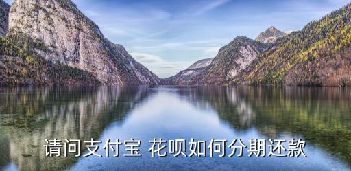 請問支付寶 花唄如何分期還款