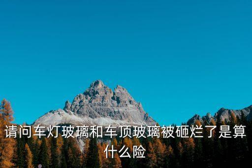 請問車燈玻璃和車頂玻璃被砸爛了是算什么險