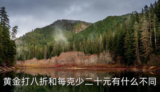 黃金打八折和每克少二十元有什么不同
