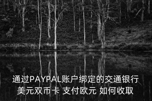 通過PAYPAL賬戶綁定的交通銀行美元雙幣卡 支付歐元 如何收取