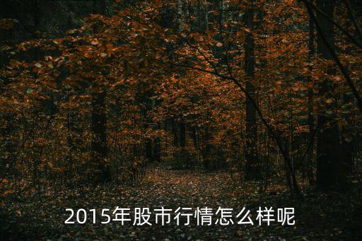 2015的股市怎么樣，你覺得2015年股市走勢怎么樣