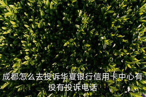 怎么投訴華夏銀行，誰(shuí)能告訴我華夏怎么投訴